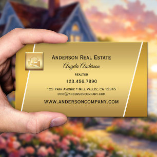 Carte de visite Realtor professionnelle avec logo 