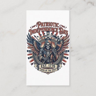 Carte De Visite Reaper Chrome Patriotique Squelette de Patriote So