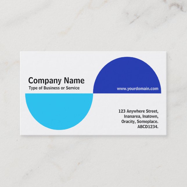 Carte De Visite Recents alternatifs - Nuances de bleu (Devant)