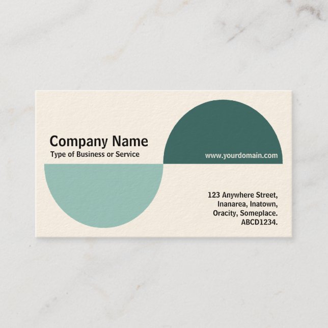 Carte De Visite Recents alternatifs - Nuances de vert (crème) (Devant)
