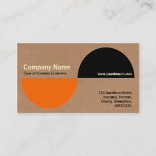 Carte De Visite Recents alternatifs - orange + noir + carton