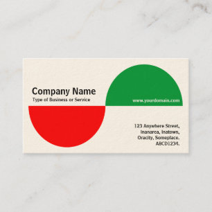Carte De Visite Recents alternatifs - rouge et vert (crème)