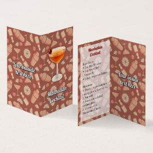Carte De Visite Recette de cocktail Manhattan