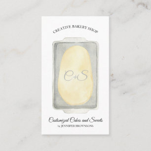 Carte De Visite Recette de nourriture sur plateau de pâte Boulange