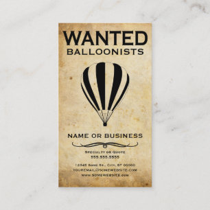 Carte De Visite recherché : ballons