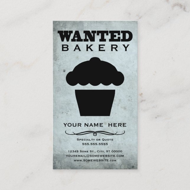 Carte De Visite recherché : boulangerie (Devant)