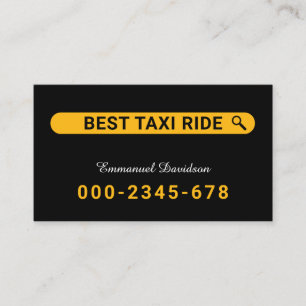Carte De Visite Recherche Créative Votre Service de Taxi