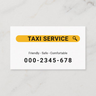 Carte De Visite Recherche Créative Votre Service de Taxi