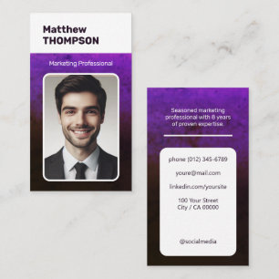 Carte De Visite Recherche d'emploi classique Plum foncé minimalist