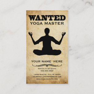 Carte De Visite recherché : maître yoga