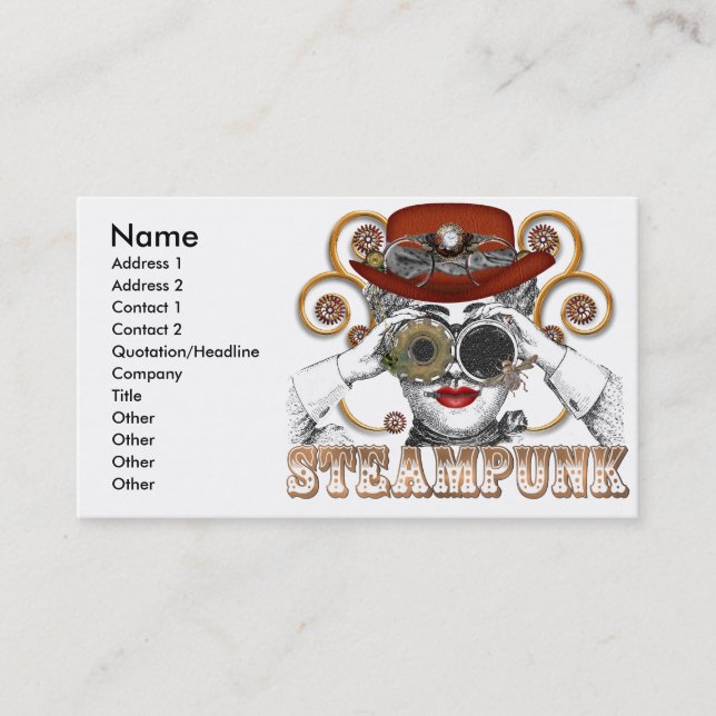 Carte De Visite recherche steampunk art de collage steampunk (Devant)