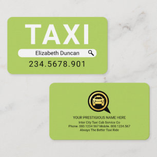 Carte De Visite Recherchez Votre Nom Chauffeur De Taxi