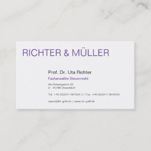 Carte De Visite Rechtsanwälte Visitenkarte