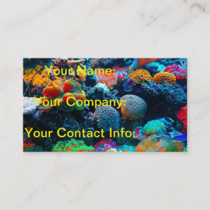 Carte De Visite Récif coralien tropical sous-marin