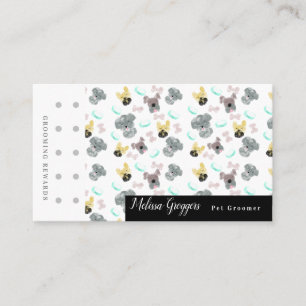 Carte De Visite Récompense Logo Lessiveuse Toiletteur pour Chiots 