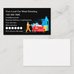 Carte De Visite Récompenses de détails de l'auto de lavage de voit