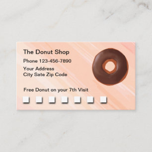 Carte De Visite Récompenses de fidélité des clients Donut Shop