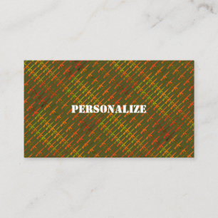 Carte De Visite Recruteur des forces armées militaires Vert armée