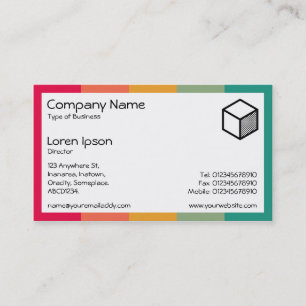 Carte De Visite Rectangle - Barres de couleurs