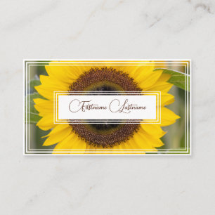 Carte De Visite Rectangle blanc fleuriste minimaliste