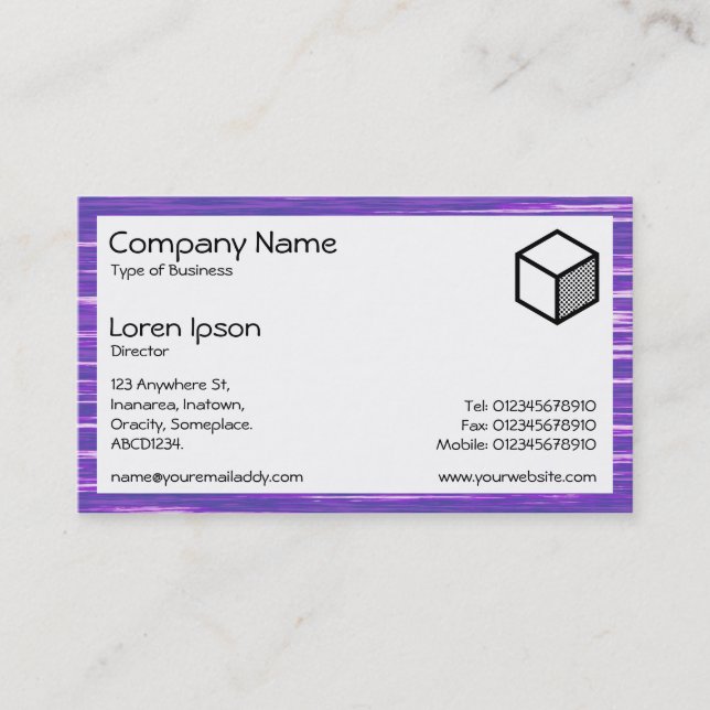 Carte De Visite Rectangle - Lac Purple (Devant)