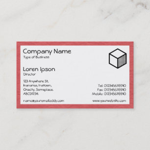 Carte De Visite Rectangle - Papier Froissé Rouge