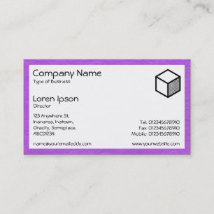Carte De Visite Rectangle - Papier plié violet clair