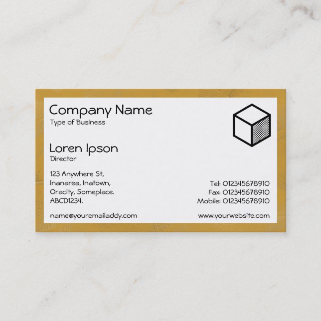Carte De Visite Rectangle - Peinture ocre jaune (Devant)