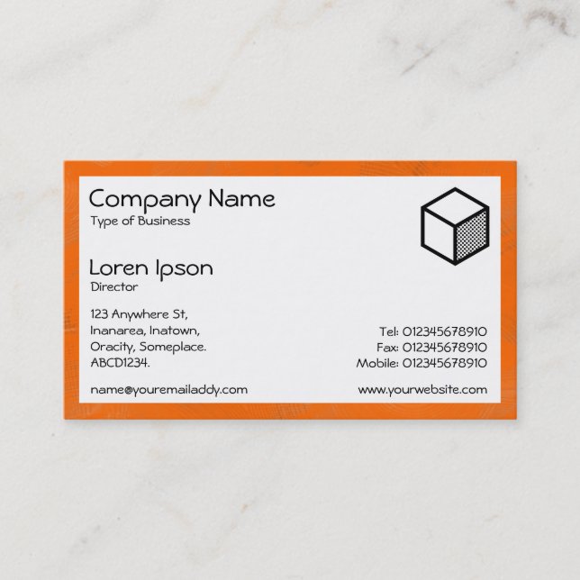 Carte De Visite Rectangle - Peinture Orange (Devant)