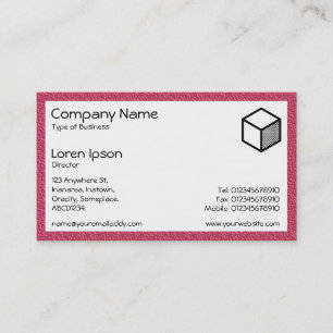 Carte De Visite Rectangle - Plastique Cramoisi