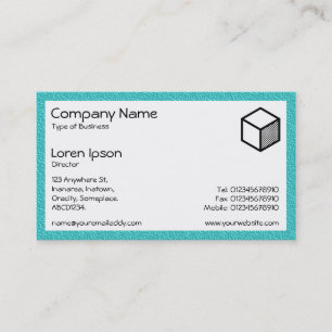 Carte De Visite Rectangle - Plastique Cyan