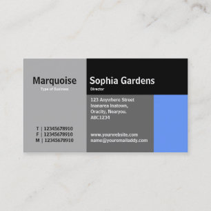 Carte De Visite Rectangles - Bleu