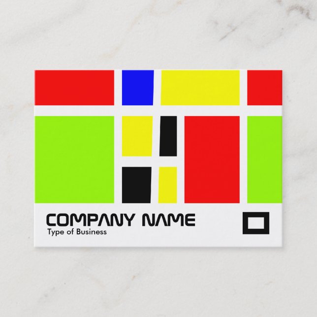 Carte De Visite Rectangles Colorés II (Devant)