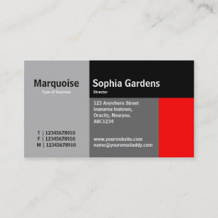 Carte De Visite Rectangles - rouge
