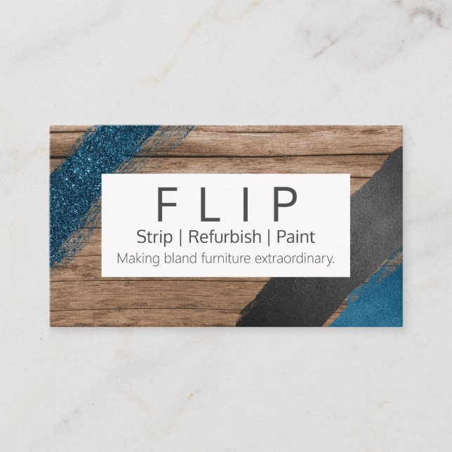 Carte De Visite Récupération Des Meubles En Bois Et En Peinture (Devant)