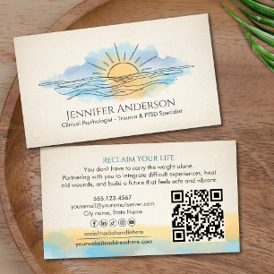 Carte De Visite Récupération d'un traumatisme Lever de soleil sur