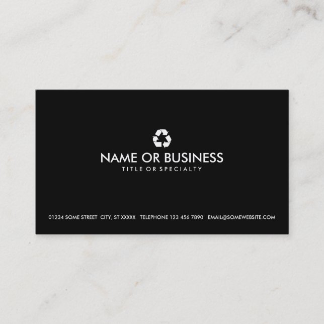 Carte De Visite recyclage simple (Devant)