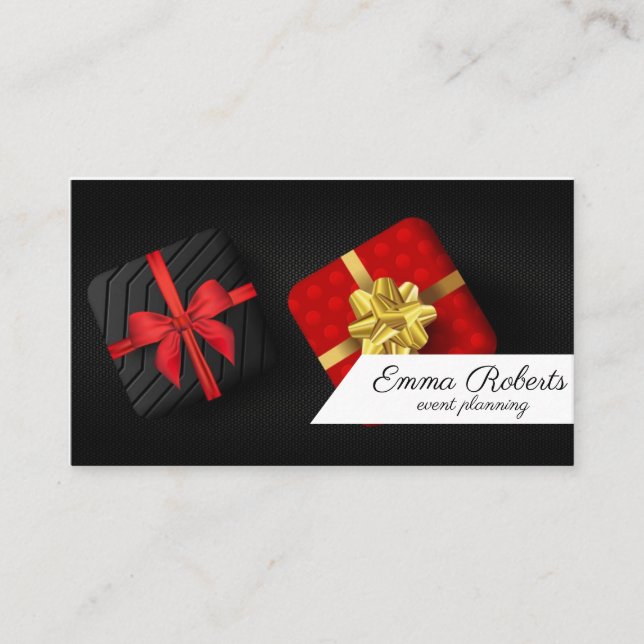 Carte de visite Red Black Event Planning (Devant)