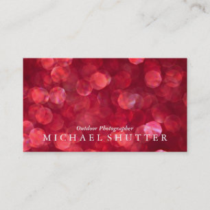 Carte De Visite Red Bokeh