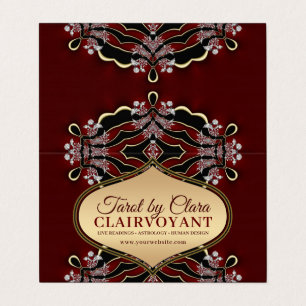Carte De Visite Red Diamond Love Goddess Temple Tarot