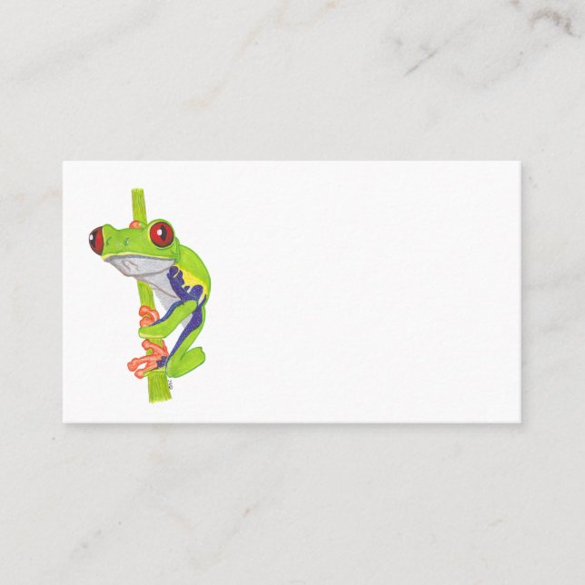 CARTE DE VISITE RED EYED TREE FROG (Devant)