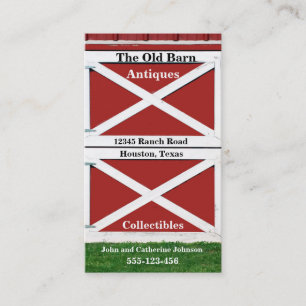 Carte de visite Red Farm Barn Door