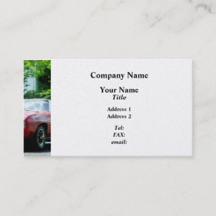Carte De Visite Red Firebird Convertible - Platine
