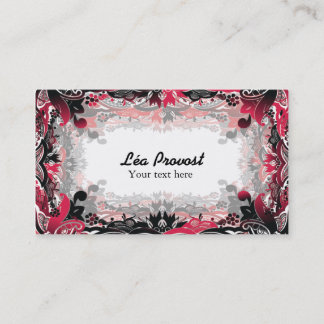 Carte de visite Red flowers
