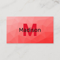 Red gradient geometric mesh pattern Monogram