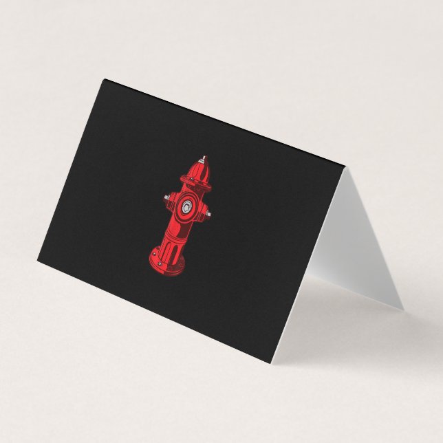 Carte De Visite Red Graphic Fire Hydrant Pompier Cadeaux de travai (Devant)