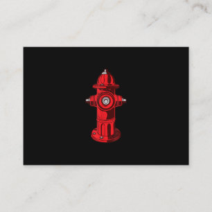 Carte De Visite Red Graphic Fire Hydrant Pompier Cadeaux de travai