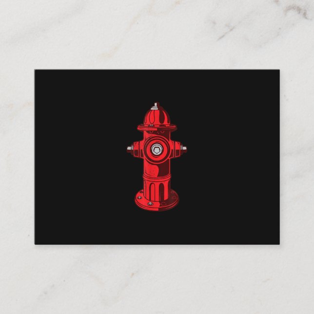 Carte De Visite Red Graphic Fire Hydrant Pompier Cadeaux de travai (Devant)