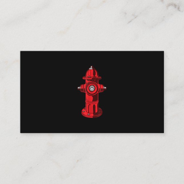 Carte De Visite Red Graphic Fire Hydrant Pompier Cadeaux de travai (Devant)