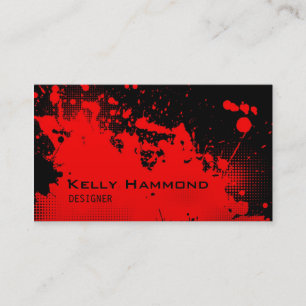 Carte de visite Red Grunge